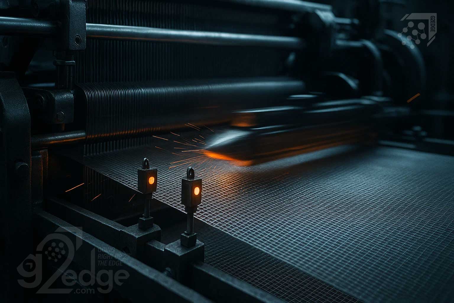 Automated loom weaving stainless steel mesh